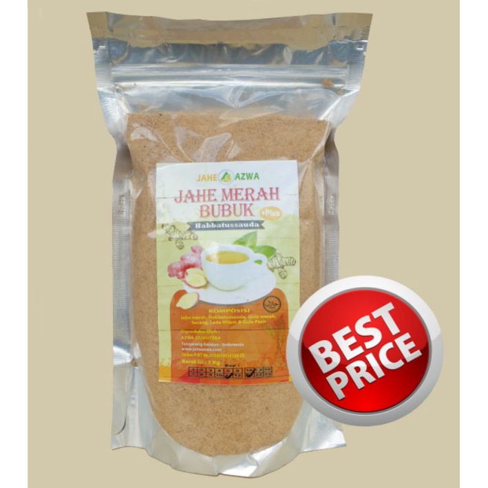 

Jahe Merah AZWA plus Habbatusauda kemasan 1kg