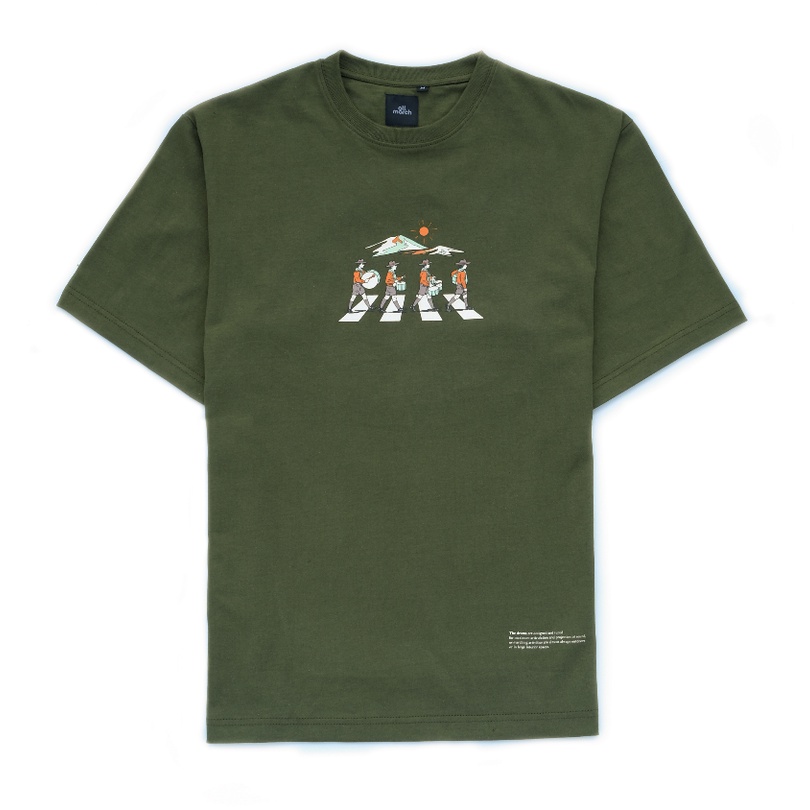 allmarch The Drums Tshirt Olive Green