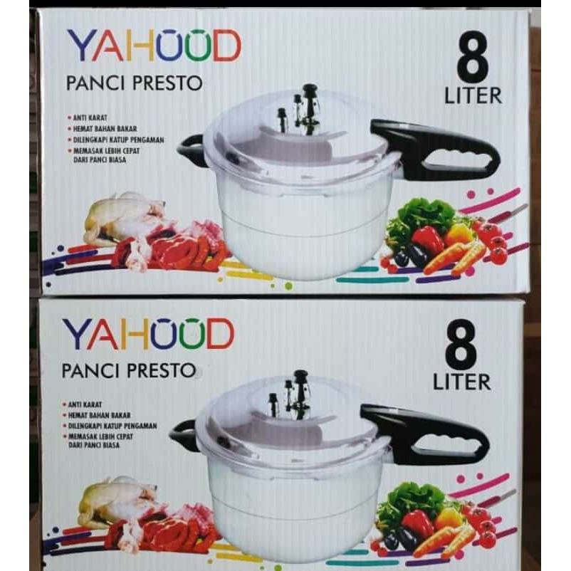 Panci Presto 8 Liter "YAHOOD" Tanpa Tutup Kaca