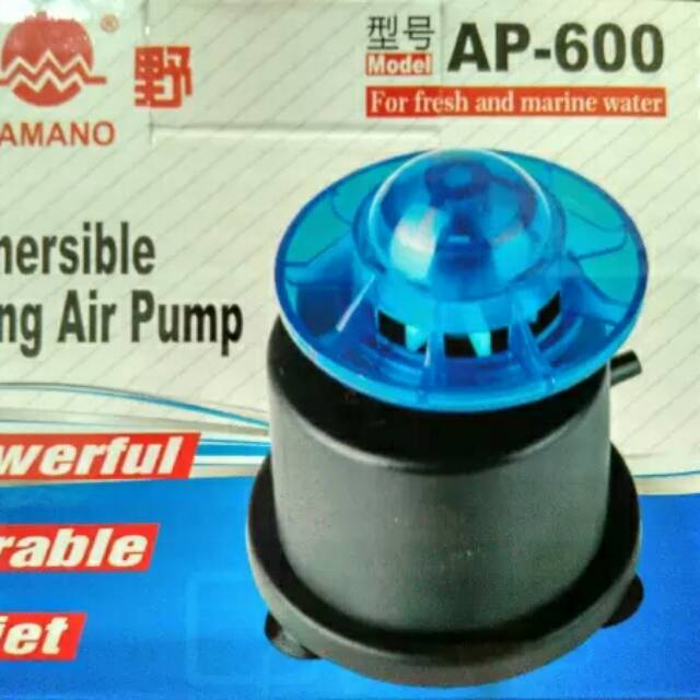 Aerator air pump aquarium pompa udara celup untuk akuarium Yamano AP 600