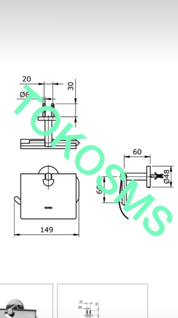 Tempat tisue TOTO TX703AESV1 ORIGINAL TX 703 AESV1