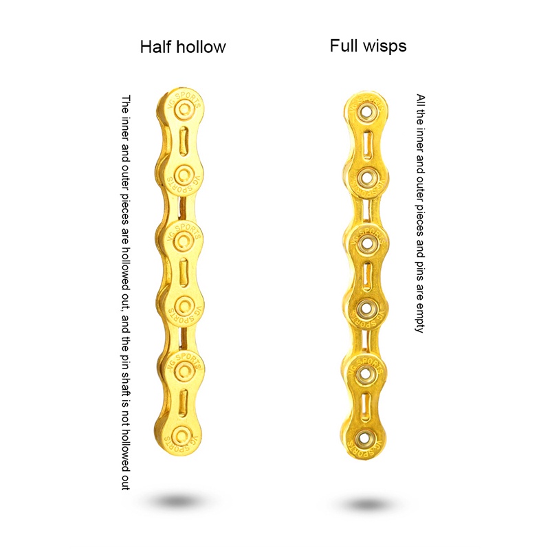 【Barang Tersedia】Rantai Sepeda Speed Bicycle Chain VG Sports 8 9 10 11 Half Hollow Aksesoris Peralatan Sepeda
