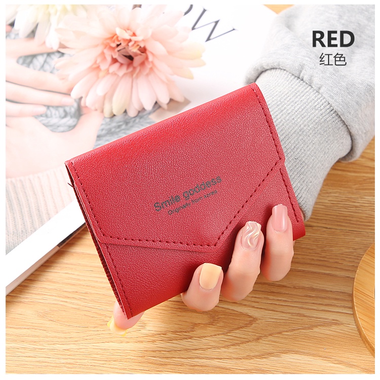 ☛KD☚Dompet  Lipat A16 DOMPET cewek Dompet Fashion Dompet Wanita Impor-MERAH