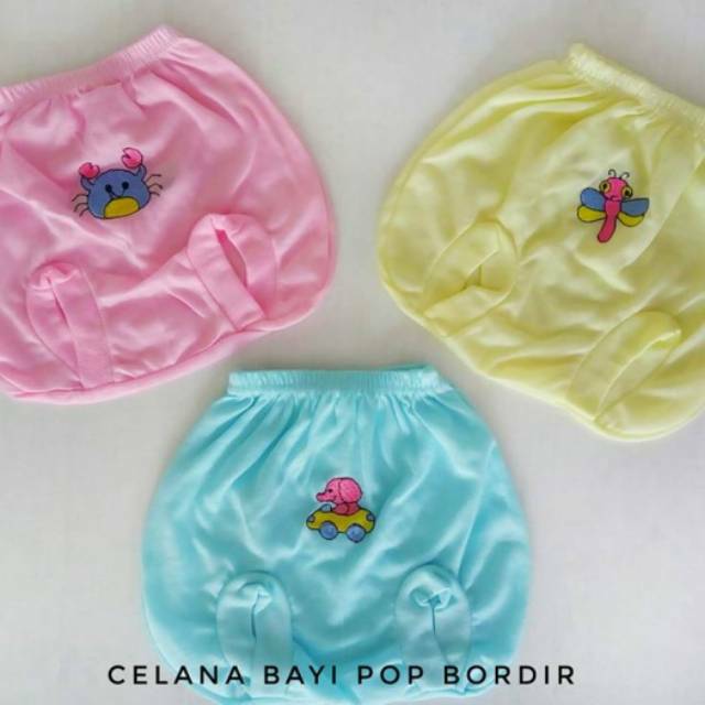 Celana pop / kodok/ kacamata bayi dasar warna