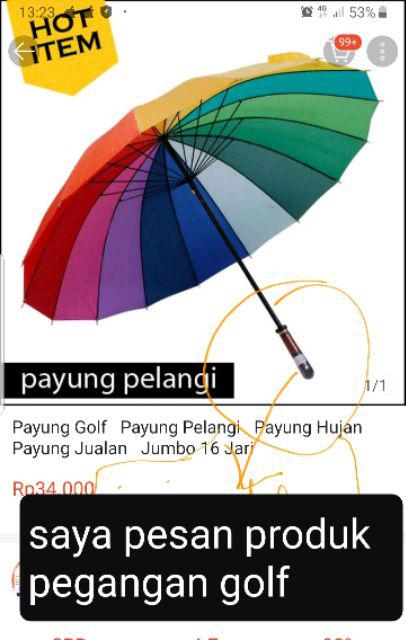 Payung Golf   Payung Pelangi   Payung Hujan   Payung Jualan   Jumbo 16 Jari