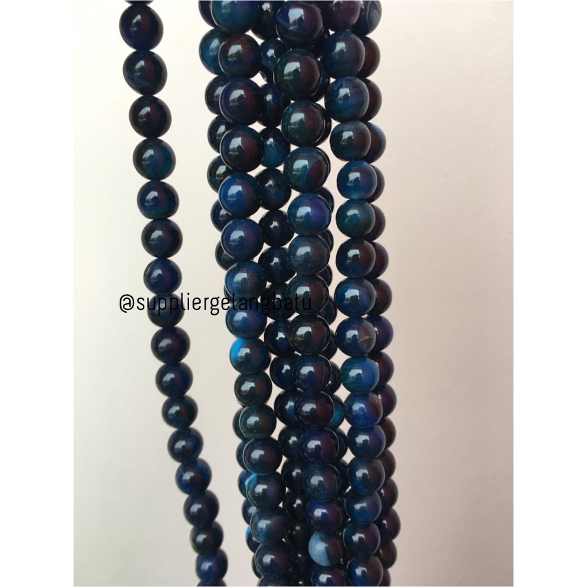 batu dyed carnelian biru batu perhiasan fashion 8mm beads findyka acc fashionita kerajinan crafting