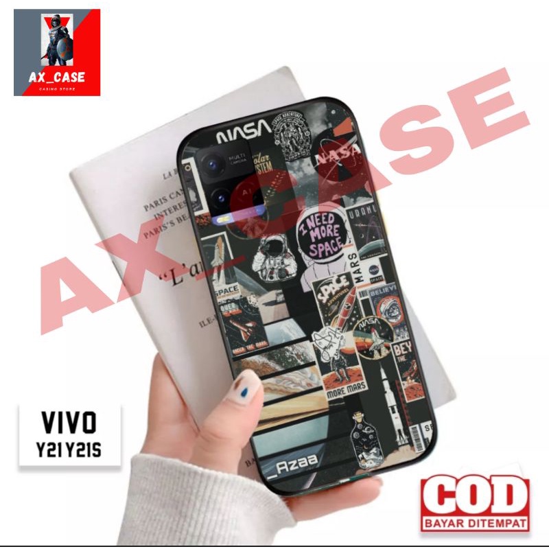 Ax Case custom Vivo Y15S Y21 Y21s Fashion AesThetic Nasa Space Astronot Series Premium Quality Casin