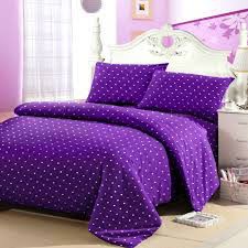 Vhepra Sprei Katun Motif Polkadot Ungu