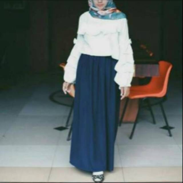 iseven p CANDI SKIRT / Rok Wolfis Panjang Premium / Rok Polos Wolpeach