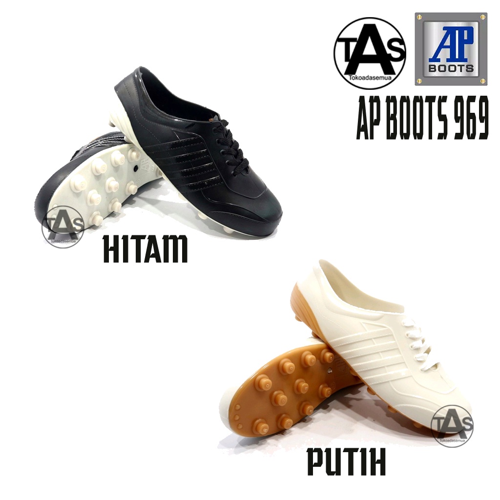 NEW / Sepatu 969 Hitam / Sepatu Karet AP Boots Multi Fungsi- AP PUL BOLA 969 PUTIH dan HITAM - AP Boot SEPATU PETANI &amp; BERKEBUN