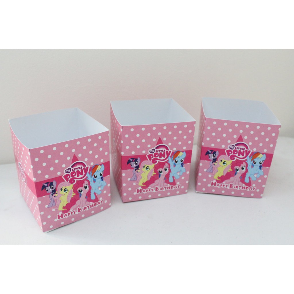popcorn box my little pony / wadah popcorn my little pony / popcorn box mini my little pony