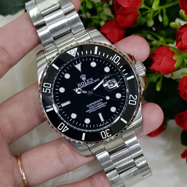 JAM TANGAN ROLEX SUBMARINER RANTAI SILVER AUTOMATIC
