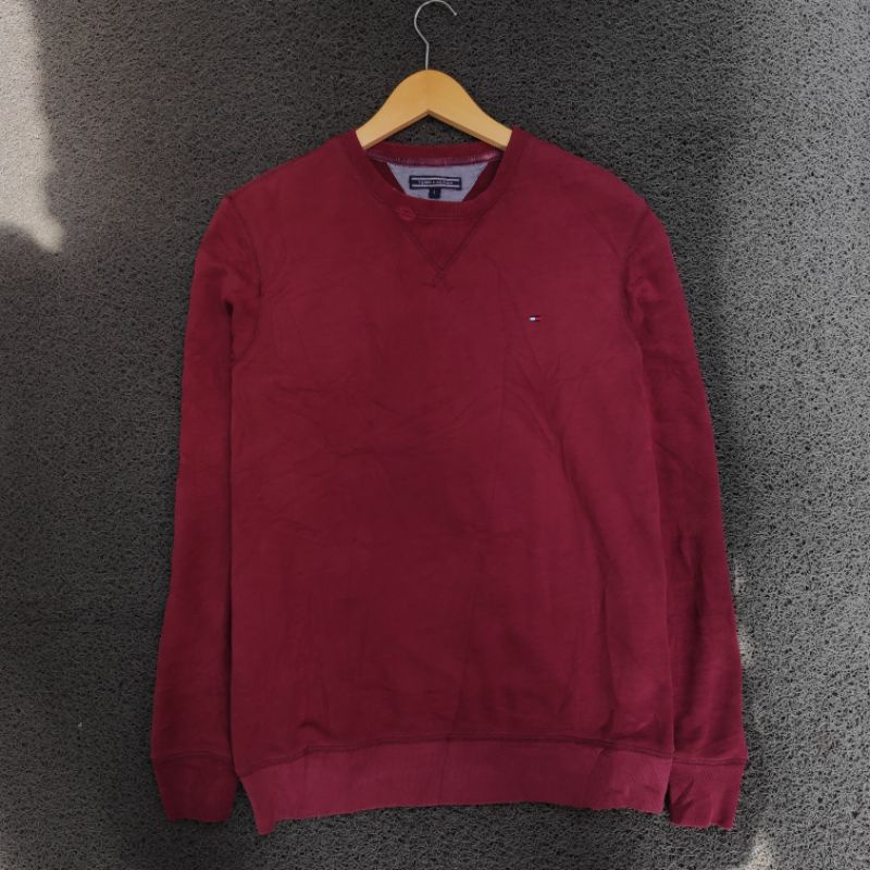 CREWNECK TOMMY HILFIGER MAROON SIZE L