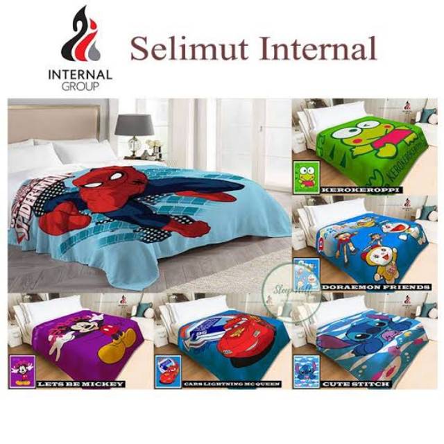 Selimut Internal Bulu Ukuran 160x200 cm Original Baru Kualitas Premium -By Internal Grup