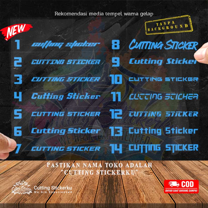 Cutting Stiker Custom Nama Racing Style  Variasi Motor Mobil Sticker Timbul Keren Nyala Dasbor Spakbor Visor Kaca Helm Laptop Hologram Reflective Tahan Air Bodi Samping Nama Scoopy Vario Beat NMAX PCX Vespa Aesthetic Pickup Anime Windshield Kustom Modif