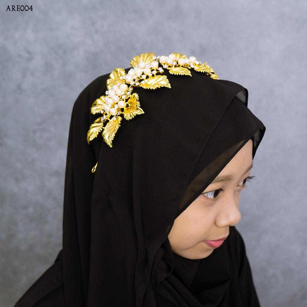 [BISA COD] TIARA GOLD HIJABERS AKSESORIS PENGANTIN MODERN ARE004