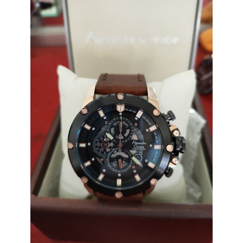 Alexandre Christie AC 6416MC Cowok Kulit Coklat