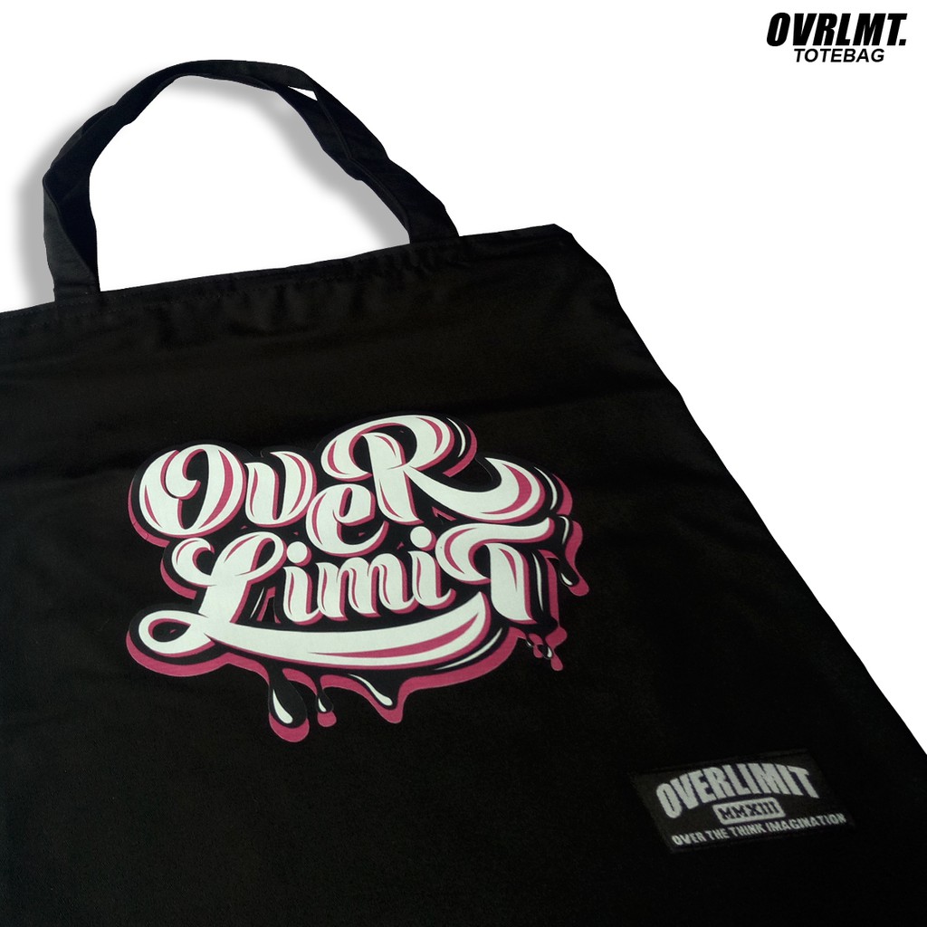 Tas Totebag OVERLIMIT Tote Bag Resleting Serba Guna / Totbag Distro Tas Tootbag Casual Tot Bag Motif Melting