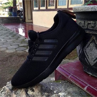 Sepatu Olahraga Adidas Hitam Full Black Pria Ukuran Besar Jumbo Size 43 44 45 46 47 48 49