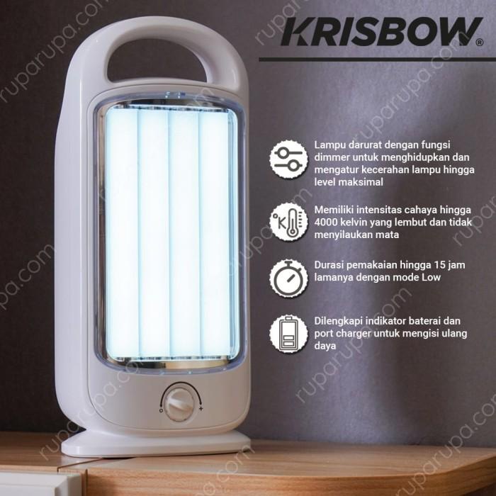 Krisbow - Kris Emergency Lamp 160 Led Dimmer / Lampu Senter Darurat