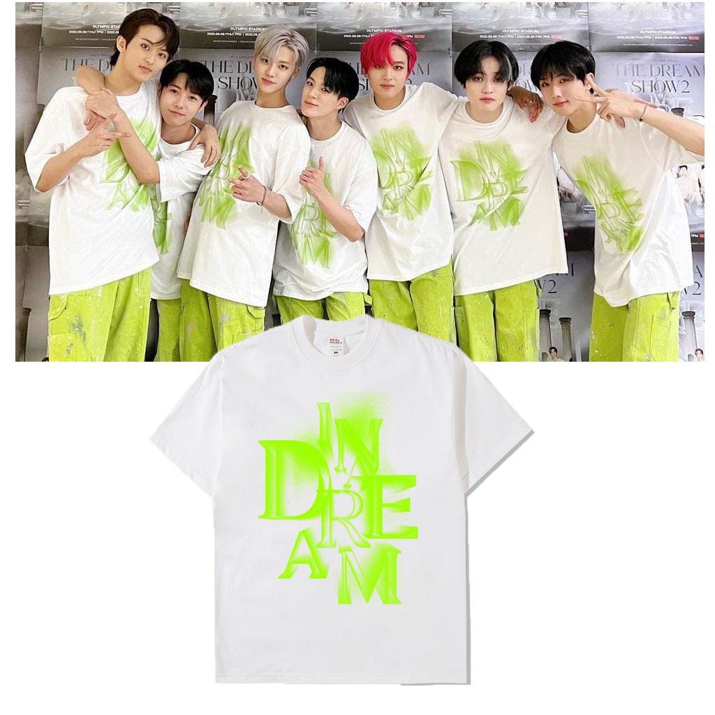 Kaos nct dream in dream hijau stabilo