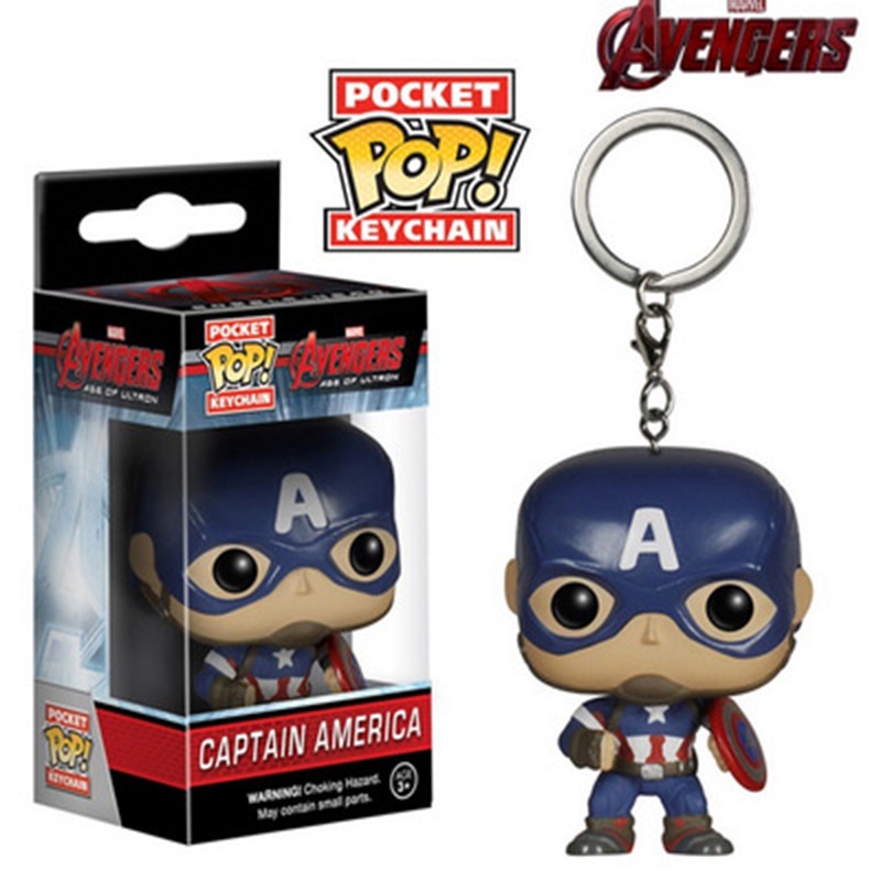 Gantungan Kunci action figure Funko Pop Flash Captain America Batman Spiderman