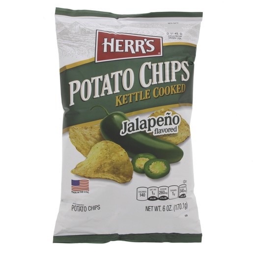 

⭐ COD ⭐ Herr's Herrs Cooked Potato Chips Jalapeno Flavour Snacks 170gr