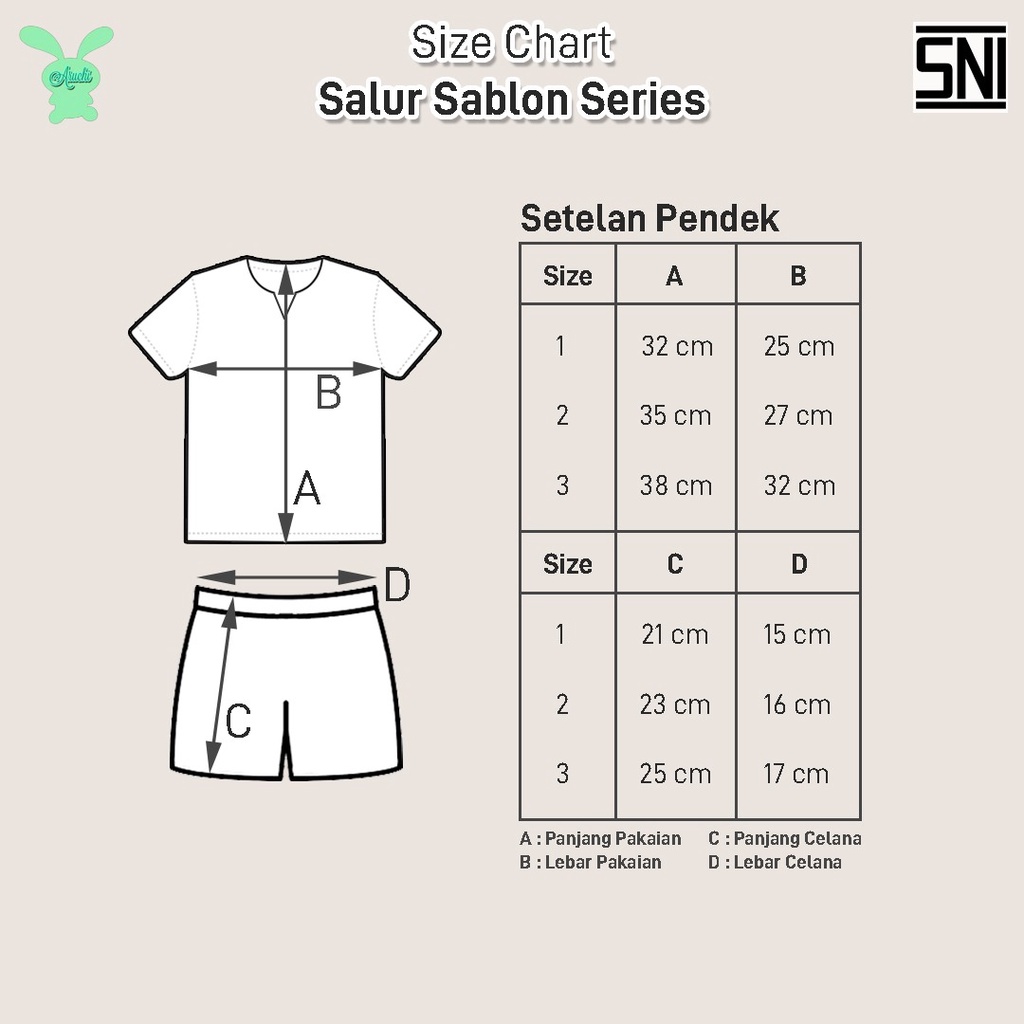 ARUCHI SETELAN SALUR SABLON BAJU PENDEK CELANA PENDEK / BAJU PANJANG CELANA PANJANG 1-3 TAHUN