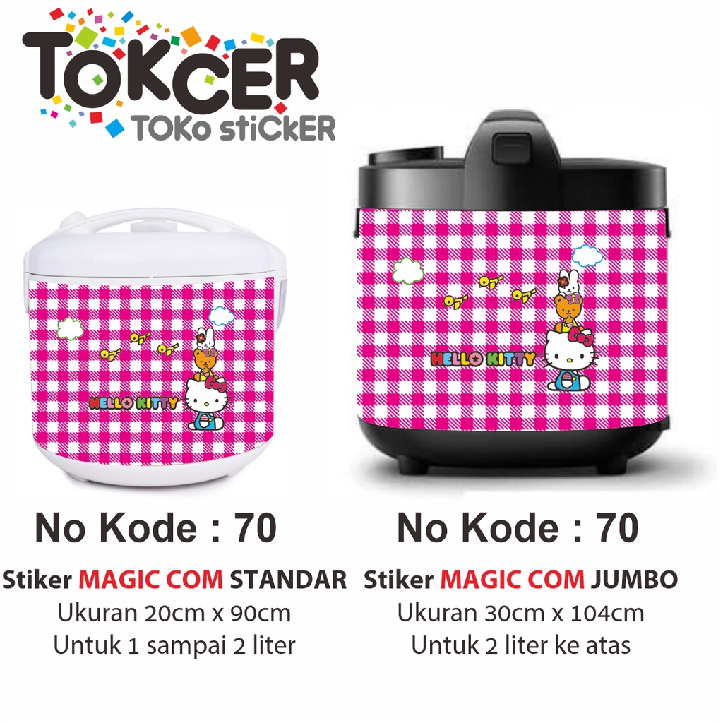 Stiker MAGIC COM / Rice Cooker Motif HELLO KITTY