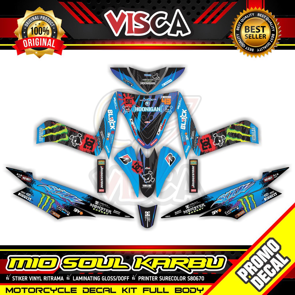 Stiker Mio Soul Karbu Full Body Decal Mio Soul Kenblok
