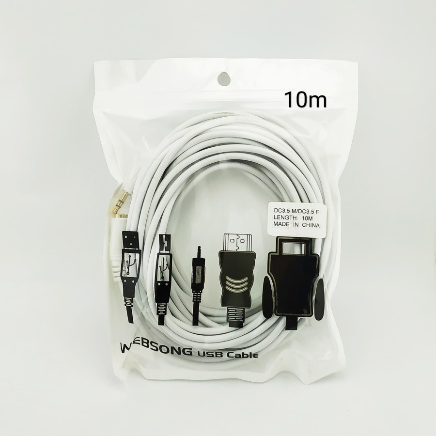 Websong Kabel Audio Sambungan Aux 3.5mm 10M