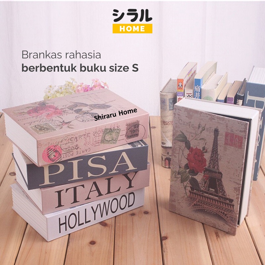 Brangkas Brankas Berangkas Rahasia Buku Mini Besar Password Kode Kunci Ukuran Kecil Size S