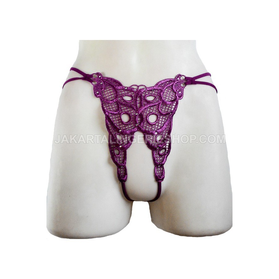 Jakarta Lingerie Sexy Hot Gstring JLG075 Open Crotch CD Wanita Terbuka