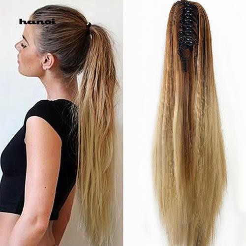 Hn Women Fashion Claw Clip Long Straight Ponytail Hair Extensions