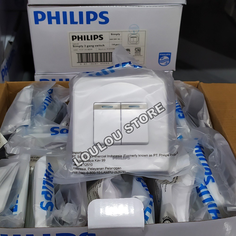 Saklar Engkel Seri PHILIPS Saklar Engkel Double Inbow Tanam IB PHILIP Saklar Seri