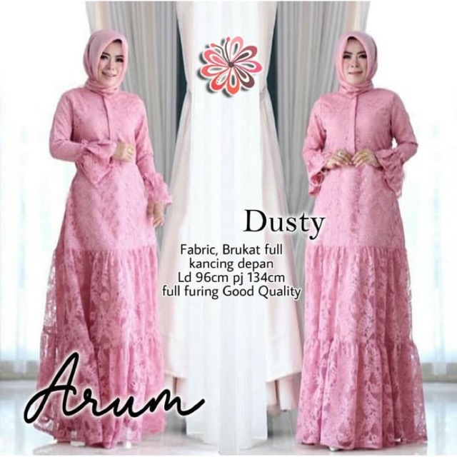 GAMIS ARUM 5 warna (pink abu mustrd navy maroon)