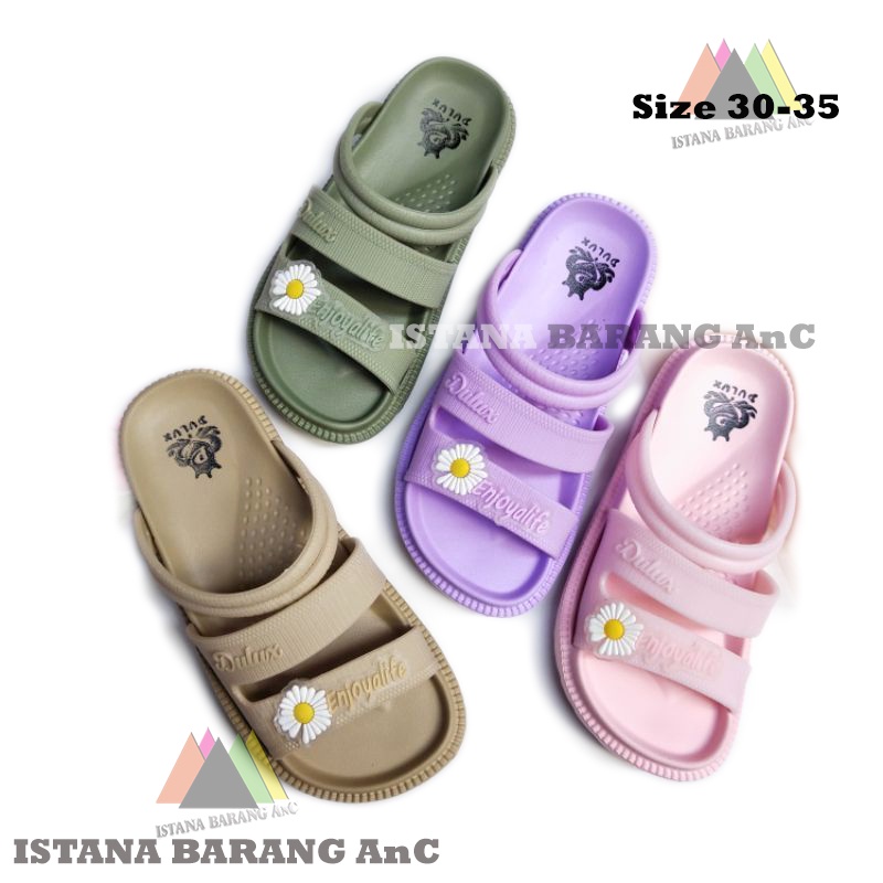 Sandal Jelly Anak Perempuan Motif Bunga Matahari Dulux 323 C Size 30-35