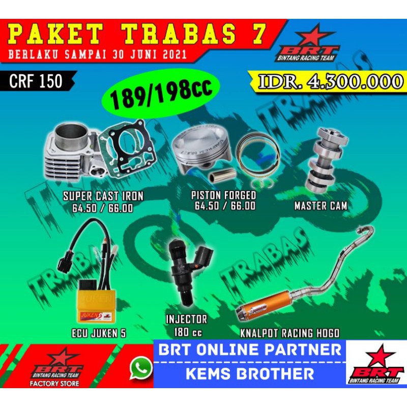 PAKET TRABAS 7 CRF 198CC BRT