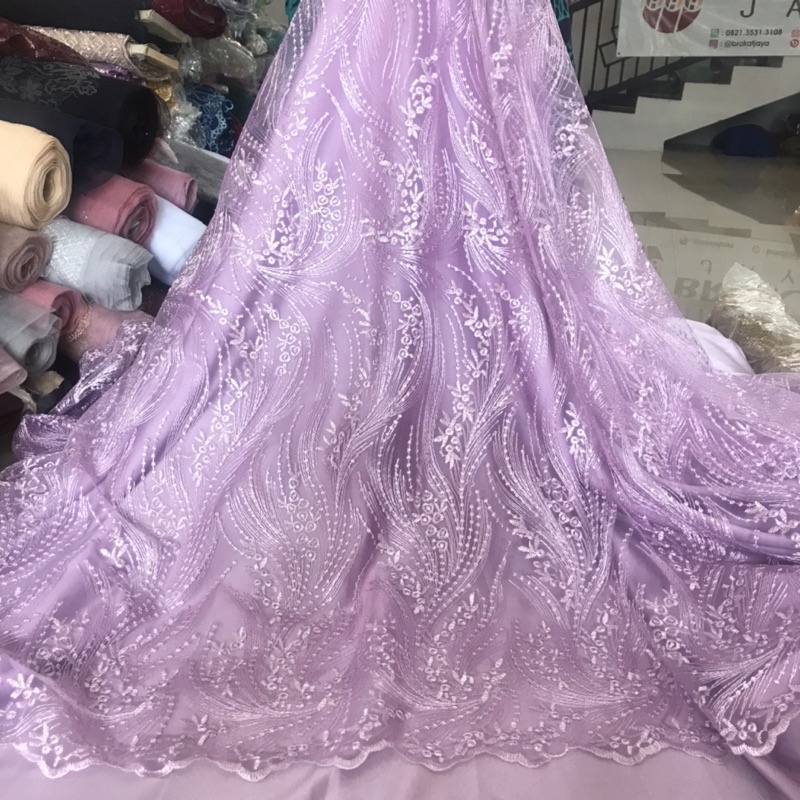 kain tulle akar bordir non mutiara