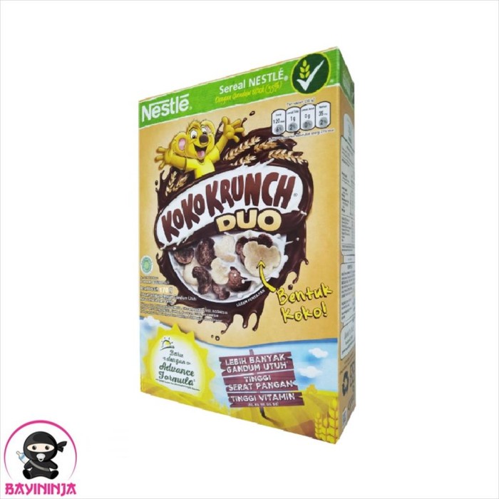 

NESTLE KOKO KRUNCH DUO Sereal Gandum Cokelat Vanila 170 g T-Ninjabayi 01