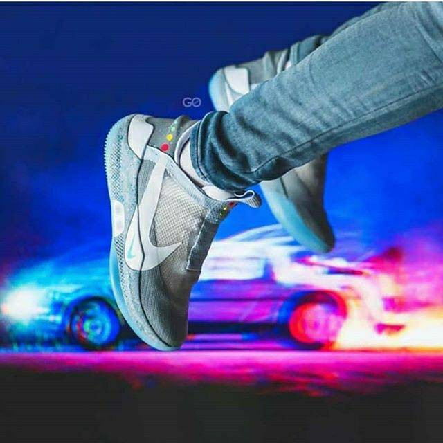 sepatu Nike Adapt BB Mag "Wolf Grey" sneakers murah