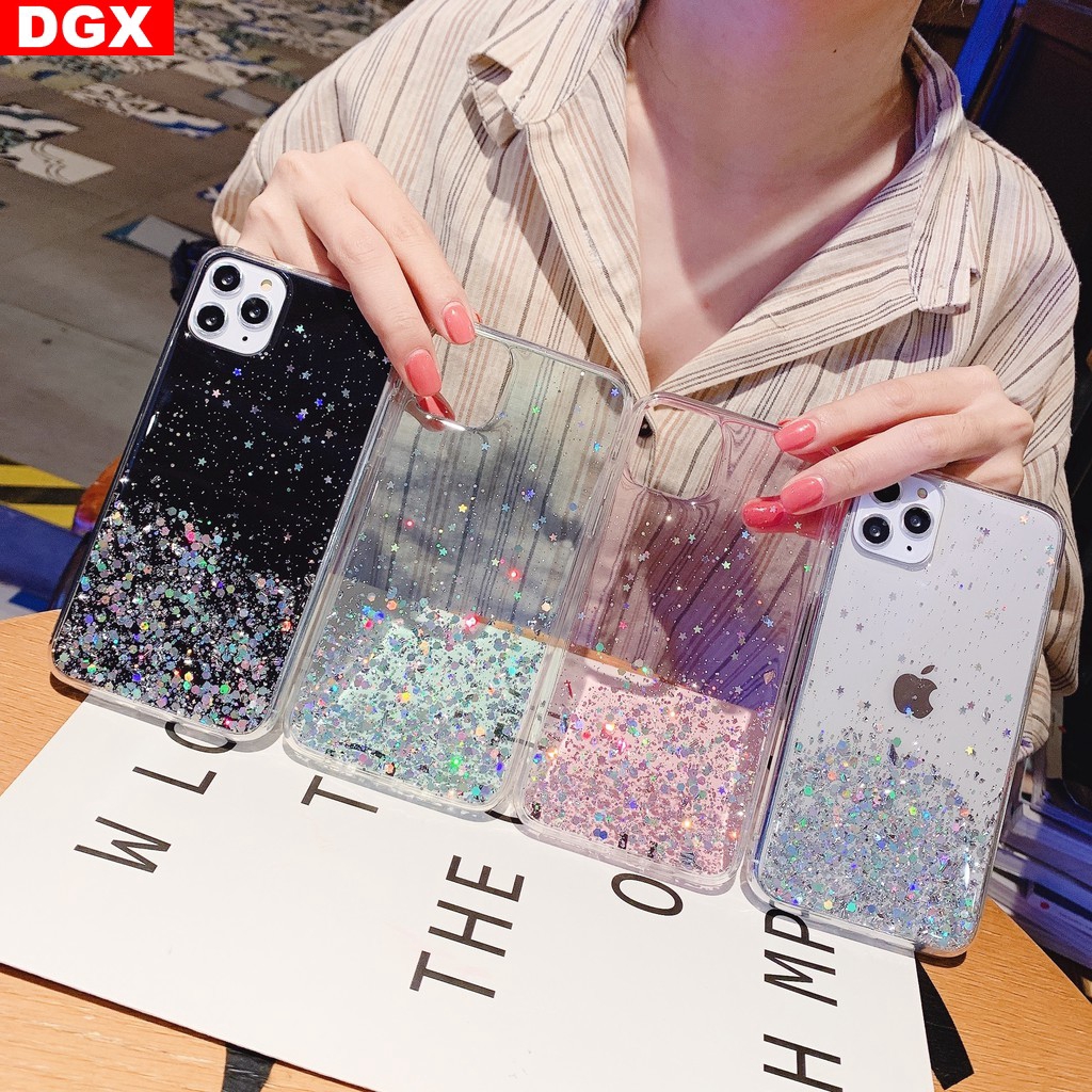 iPhone 11 Pro Max iPhone 6s iPhone 7 8 Plus iPhone XR iPhone XS Max Bersinar Bintang Lembut Kasus Glitter Case DGX