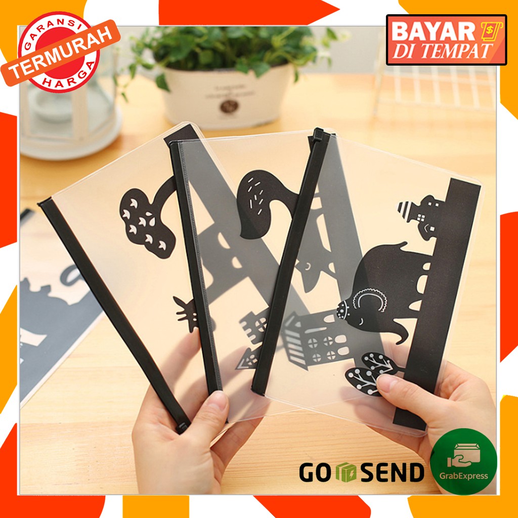 

Tempat Pensil Penyimpanan Serbaguna Transparan Dompet Pouch Kosmetik Motif Hewan Zipper Bag