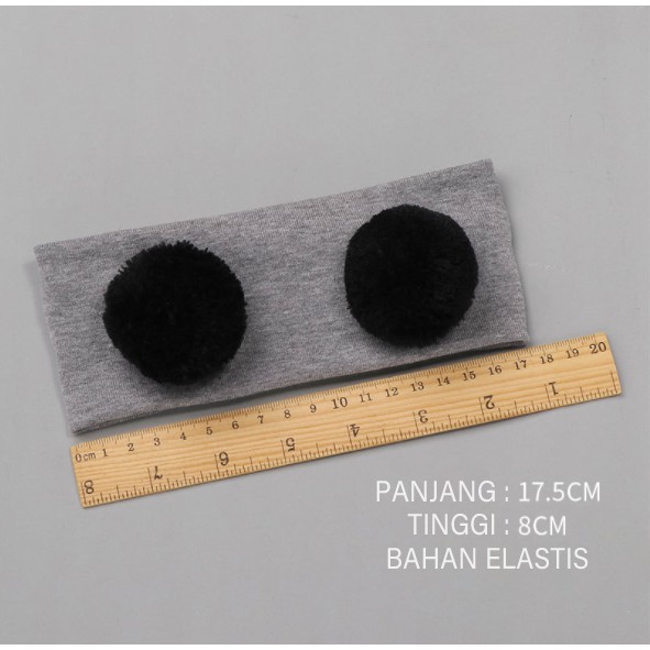 [1KG 40PCS] LBS Bandana Model Pom Pom/ Headband Pom Pom Untuk Anak Cowok ataupun Cewek (Unisex)