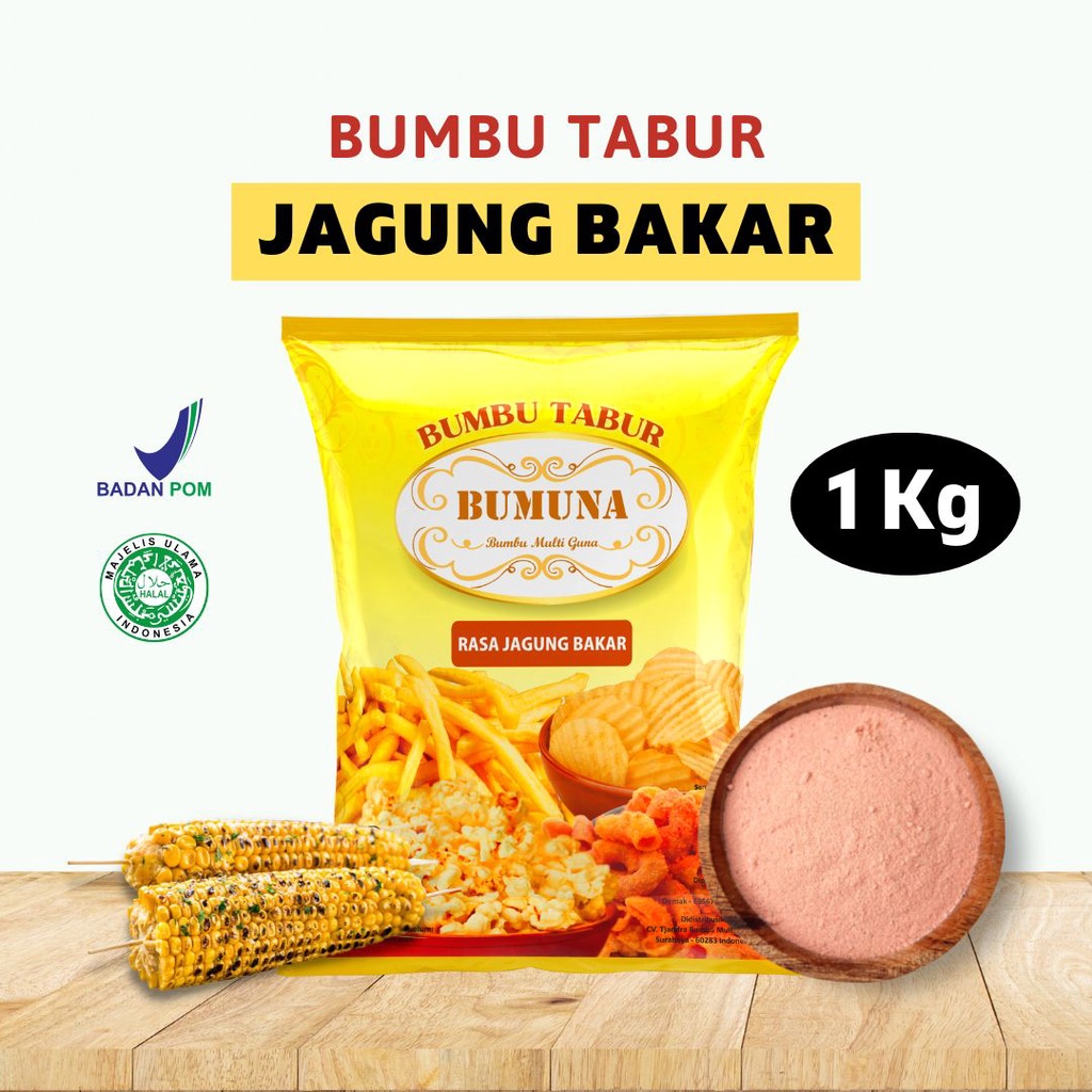 

Bumbu Tabur Jagung Bakar 1 Kg Bumuna / Seasoning Powder / Serbuk Tabur / Bumbu Tabur Cemilan Keripik Kentang Makroni Mie Lidi