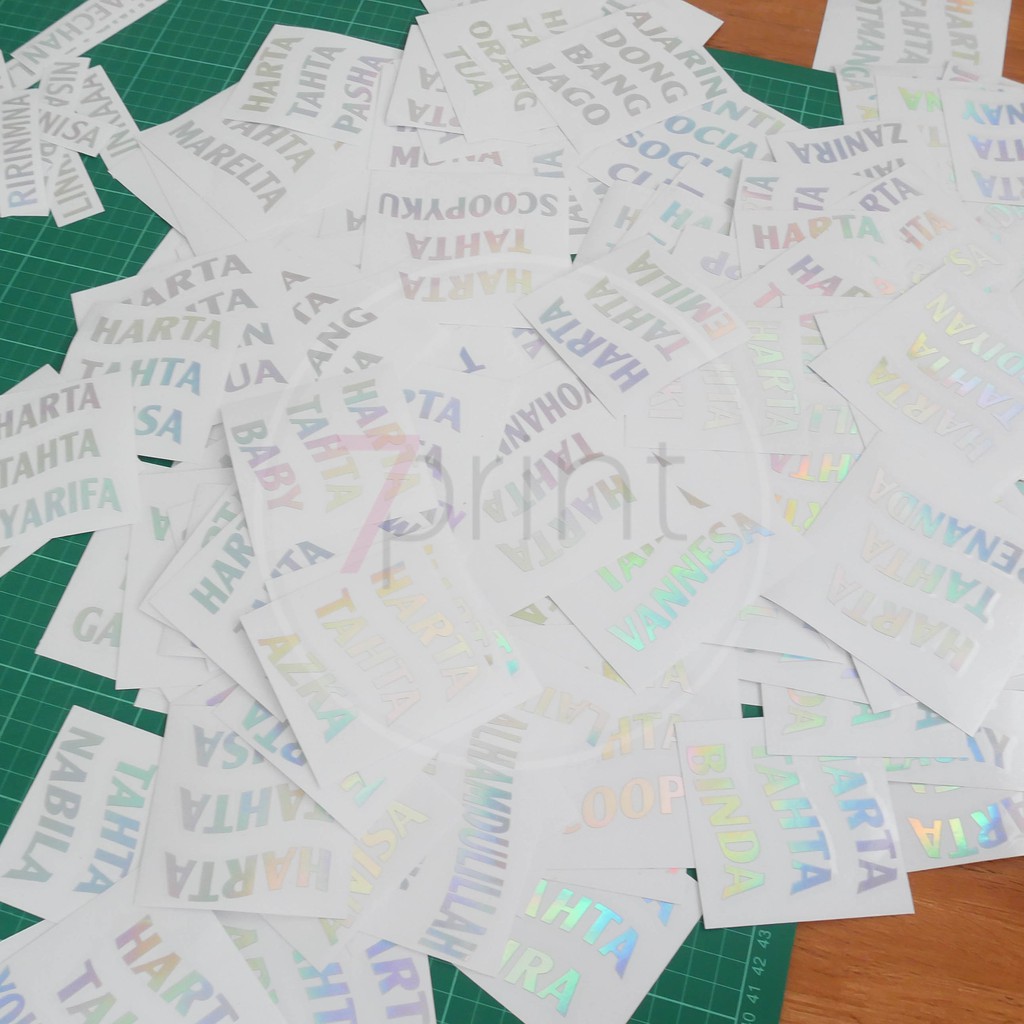 

Sticker Harta Tahta Nama Sticker viral hologram