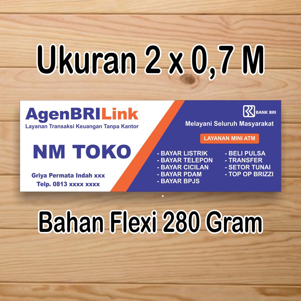 SPANDUK AGEN BRI LINK / BIKIN SPANDUK BRI LINK