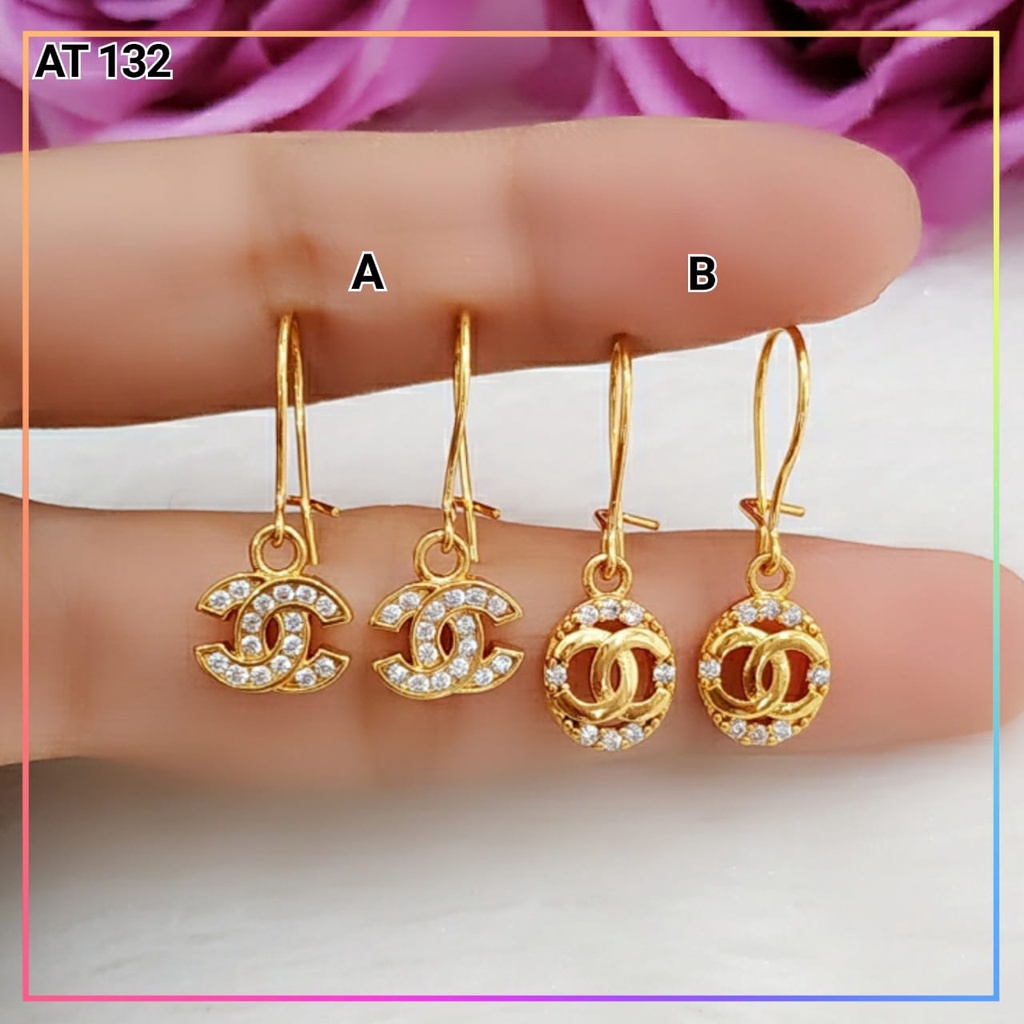 Anting xuping anting dewasa permata full perhiasan lapis emas gold AT 132