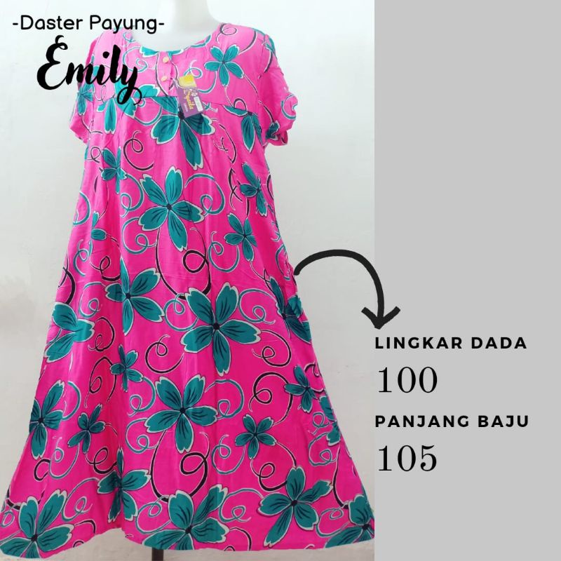 Bisa Cod - Daster Payung Jumbo Motif Bunga Emily Murah Nyaman Dipakai | Bisa Cod