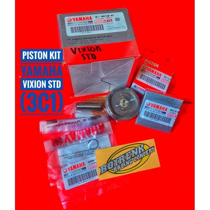 PISTON SEHER SEKER KIT 3C1 VIXION STD ORIGINAL ORI ASLI YAMAHA YGP-BOYRENK RACING